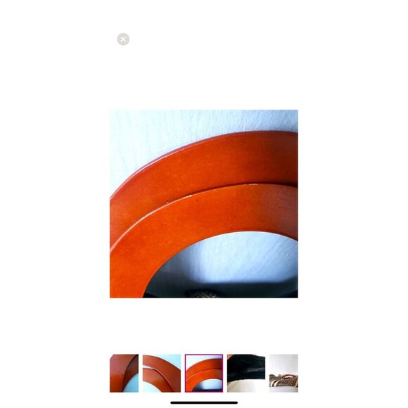 Vintage Woven Straw Handbag With Wooden Handles boho - Picture 8 of 10